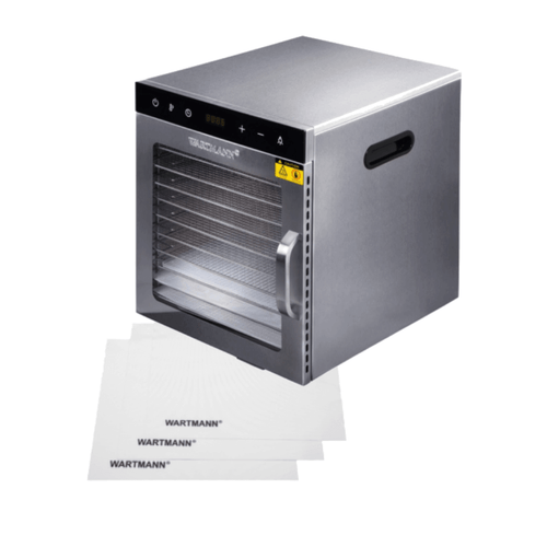 Wartmann Voedseldroger Set – WM 2110 Dehydrator (10 laags) – 3 Siliconen Bakmatten